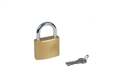 Železný maľovaný visiaci zámok v bronzovej farbe